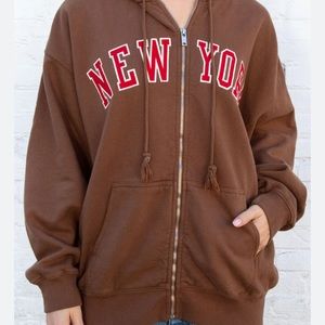 Oversized Brandy Melville “new york” zip up